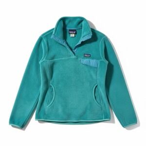 Patagonia Teal Pullover Fleece Snap-T